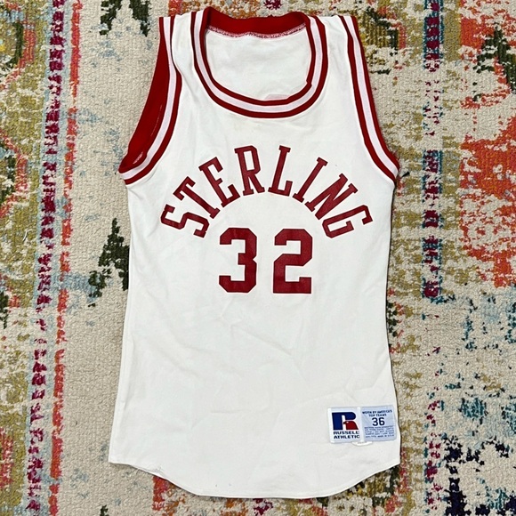 Vintage 1980s Sterling #32 Russell Athletic Club Sports 80s Jersey Size 36 - Picture 1 of 5